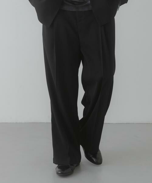 SENSE OF PLACE by URBAN RESEARCH / センスオブプレイス バイ アーバンリサーチ その他パンツ | 『イージーケア/速乾』リネンライクタックワイドスラックス | 詳細1