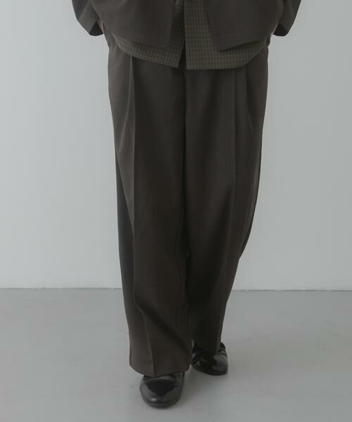 SENSE OF PLACE by URBAN RESEARCH / センスオブプレイス バイ アーバンリサーチ その他パンツ | 『イージーケア/速乾』リネンライクタックワイドスラックス | 詳細13