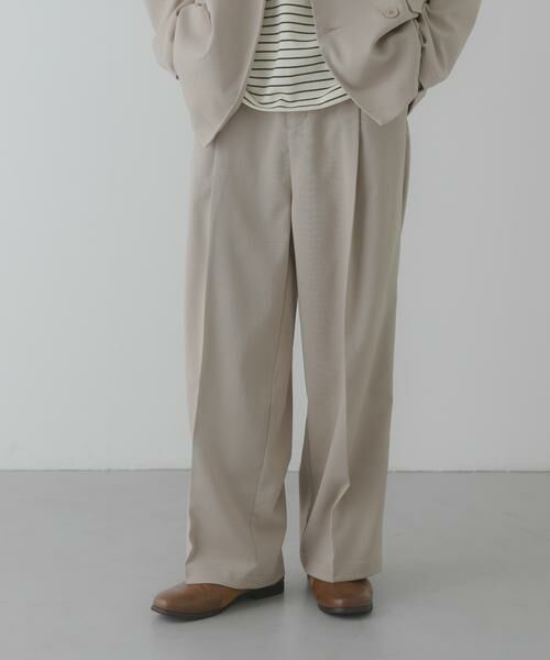 SENSE OF PLACE by URBAN RESEARCH / センスオブプレイス バイ アーバンリサーチ その他パンツ | 『イージーケア/速乾』リネンライクタックワイドスラックス | 詳細22
