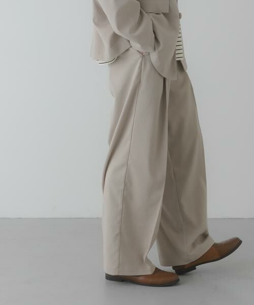 SENSE OF PLACE by URBAN RESEARCH / センスオブプレイス バイ アーバンリサーチ その他パンツ | 『イージーケア/速乾』リネンライクタックワイドスラックス | 詳細24