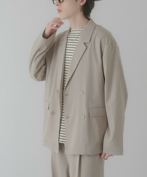 SENSE OF PLACE by URBAN RESEARCH / センスオブプレイス バイ アーバンリサーチ その他アウター | 『イージーケア/速乾』リネンライクダブルテーラードジャケット | 詳細27