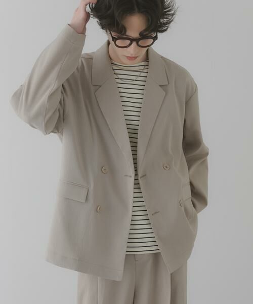 SENSE OF PLACE by URBAN RESEARCH / センスオブプレイス バイ アーバンリサーチ その他アウター | 『イージーケア/速乾』リネンライクダブルテーラードジャケット | 詳細28