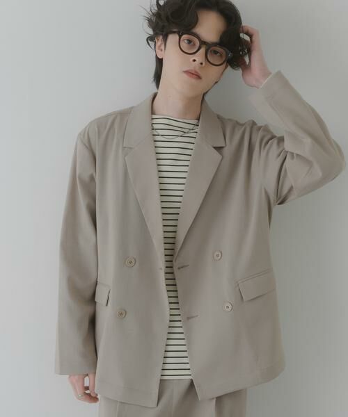 SENSE OF PLACE by URBAN RESEARCH / センスオブプレイス バイ アーバンリサーチ その他アウター | 『イージーケア/速乾』リネンライクダブルテーラードジャケット | 詳細29