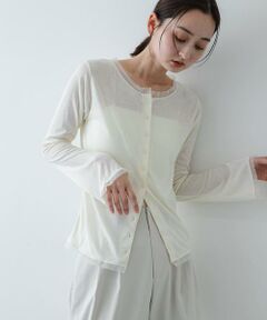 SENSE OF PLACE by URBAN RESEARCH / センスオブプレイス バイ アーバンリサーチ カーディガン・ボレロ | チュールシアーレイヤードカットカーディガン