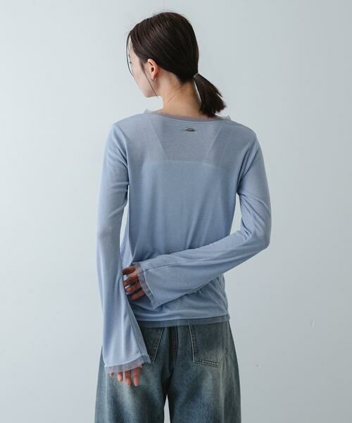 SENSE OF PLACE by URBAN RESEARCH / センスオブプレイス バイ アーバンリサーチ カーディガン・ボレロ | チュールシアーレイヤードカットカーディガン | 詳細4