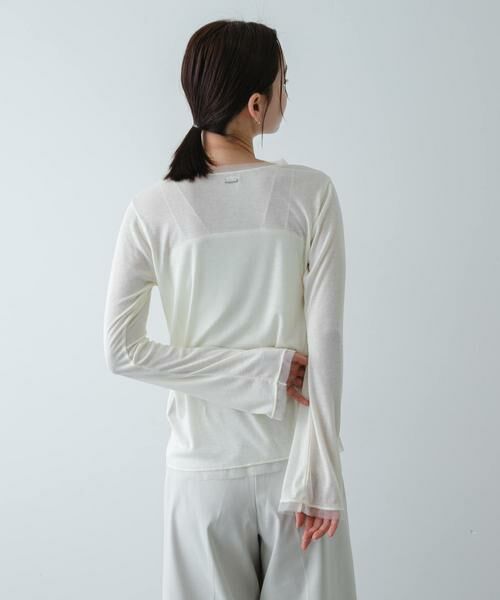 SENSE OF PLACE by URBAN RESEARCH / センスオブプレイス バイ アーバンリサーチ カーディガン・ボレロ | チュールシアーレイヤードカットカーディガン | 詳細16