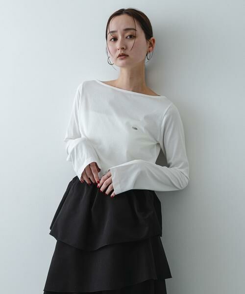 SENSE OF PLACE by URBAN RESEARCH / センスオブプレイス バイ アーバンリサーチ Tシャツ | ストレートボートネックシアーTシャツ | 詳細13