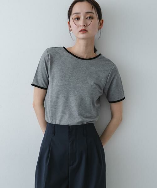 SENSE OF PLACE by URBAN RESEARCH / センスオブプレイス バイ アーバンリサーチ Tシャツ | バックオープンリンガーTシャツ(半袖)（グレー）