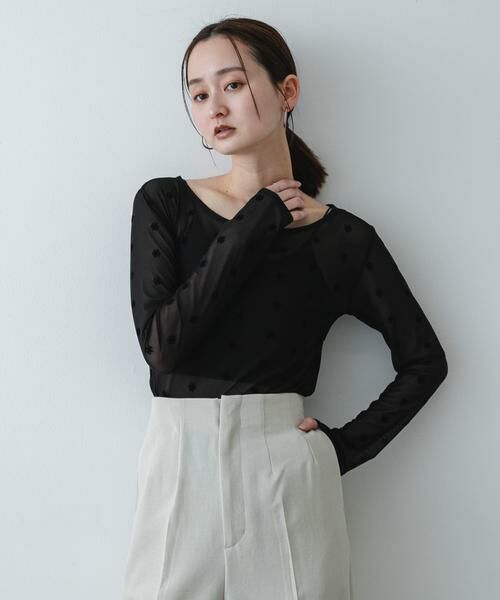 SENSE OF PLACE by URBAN RESEARCH / センスオブプレイス バイ アーバンリサーチ Tシャツ | モチーフシアーカットトップ | 詳細3