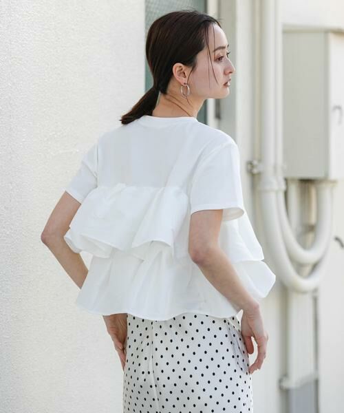 SENSE OF PLACE by URBAN RESEARCH / センスオブプレイス バイ アーバンリサーチ Tシャツ | シャイニーフリルドッキングカットトップ | 詳細3