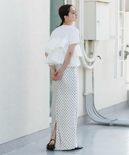 SENSE OF PLACE by URBAN RESEARCH / センスオブプレイス バイ アーバンリサーチ Tシャツ | シャイニーフリルドッキングカットトップ | 詳細5