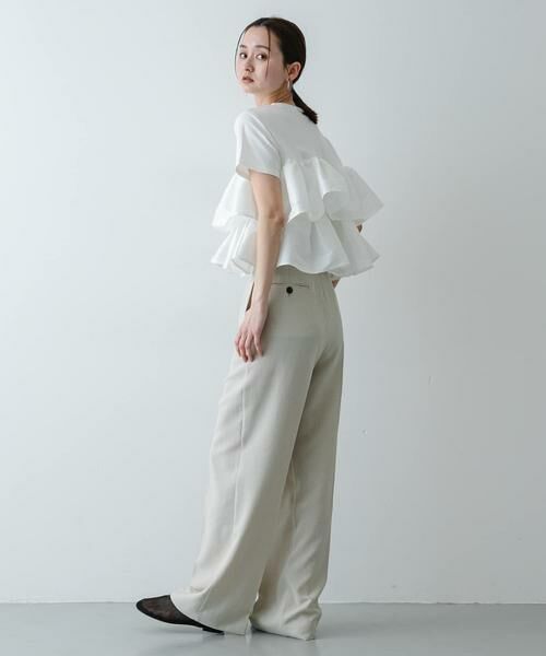 SENSE OF PLACE by URBAN RESEARCH / センスオブプレイス バイ アーバンリサーチ Tシャツ | シャイニーフリルドッキングカットトップ | 詳細7