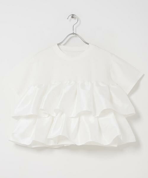 SENSE OF PLACE by URBAN RESEARCH / センスオブプレイス バイ アーバンリサーチ Tシャツ | シャイニーフリルドッキングカットトップ | 詳細8