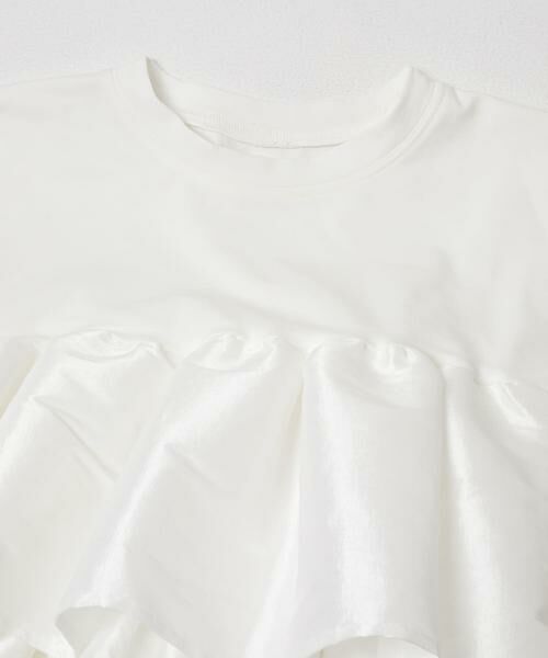 SENSE OF PLACE by URBAN RESEARCH / センスオブプレイス バイ アーバンリサーチ Tシャツ | シャイニーフリルドッキングカットトップ | 詳細9