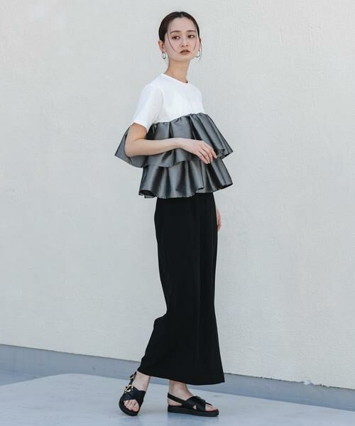SENSE OF PLACE by URBAN RESEARCH / センスオブプレイス バイ アーバンリサーチ Tシャツ | シャイニーフリルドッキングカットトップ | 詳細14