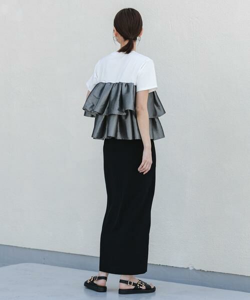 SENSE OF PLACE by URBAN RESEARCH / センスオブプレイス バイ アーバンリサーチ Tシャツ | シャイニーフリルドッキングカットトップ | 詳細15