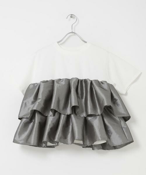 SENSE OF PLACE by URBAN RESEARCH / センスオブプレイス バイ アーバンリサーチ Tシャツ | シャイニーフリルドッキングカットトップ | 詳細17