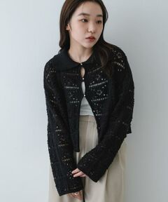 SENSE OF PLACE by URBAN RESEARCH / センスオブプレイス バイ アーバンリサーチ ニット・セーター | 『洗濯可』レースアミエリツキニットカーディガン