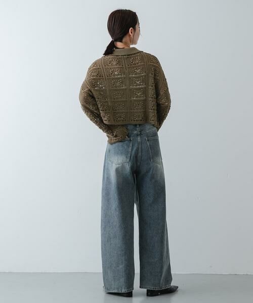 SENSE OF PLACE by URBAN RESEARCH / センスオブプレイス バイ アーバンリサーチ ニット・セーター | 『洗濯可』レースアミエリツキニットカーディガン | 詳細6