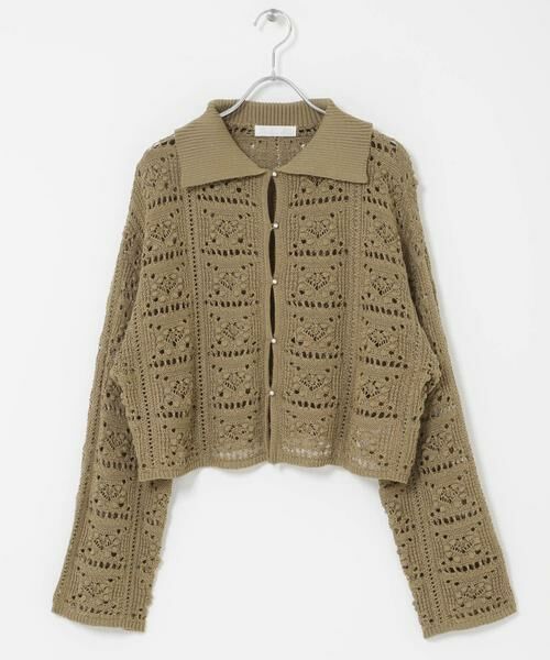 SENSE OF PLACE by URBAN RESEARCH / センスオブプレイス バイ アーバンリサーチ ニット・セーター | 『洗濯可』レースアミエリツキニットカーディガン | 詳細7