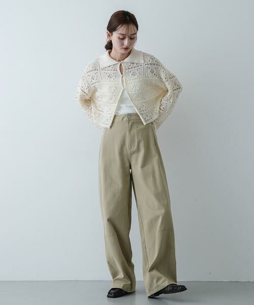 SENSE OF PLACE by URBAN RESEARCH / センスオブプレイス バイ アーバンリサーチ ニット・セーター | 『洗濯可』レースアミエリツキニットカーディガン | 詳細11