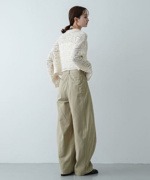 SENSE OF PLACE by URBAN RESEARCH / センスオブプレイス バイ アーバンリサーチ ニット・セーター | 『洗濯可』レースアミエリツキニットカーディガン | 詳細13