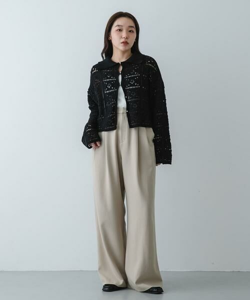 SENSE OF PLACE by URBAN RESEARCH / センスオブプレイス バイ アーバンリサーチ ニット・セーター | 『洗濯可』レースアミエリツキニットカーディガン | 詳細19