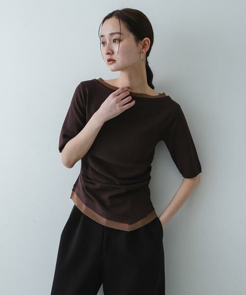 SENSE OF PLACE by URBAN RESEARCH / センスオブプレイス バイ アーバンリサーチ ニット・セーター | 『洗濯可』レイヤードアシメセーター | 詳細1