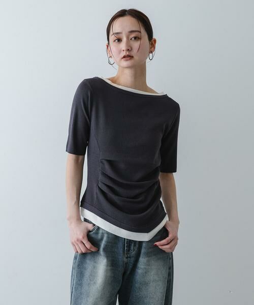 SENSE OF PLACE by URBAN RESEARCH / センスオブプレイス バイ アーバンリサーチ ニット・セーター | 『洗濯可』レイヤードアシメセーター | 詳細17