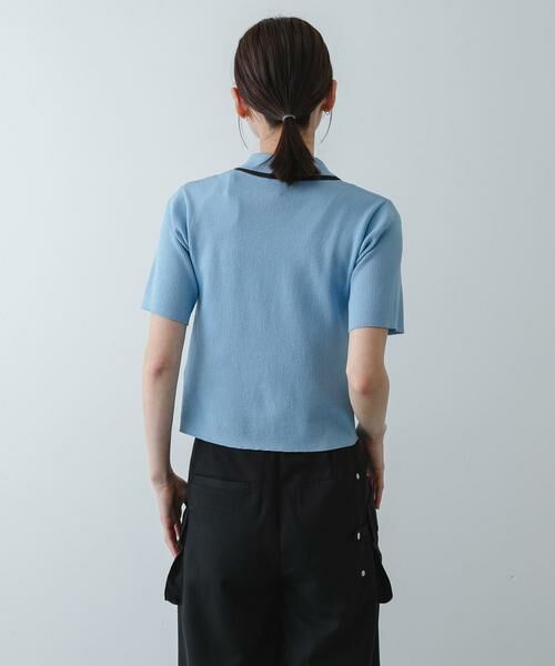 SENSE OF PLACE by URBAN RESEARCH / センスオブプレイス バイ アーバンリサーチ ニット・セーター | バイカラーエリツキホックニット | 詳細3