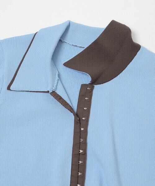 SENSE OF PLACE by URBAN RESEARCH / センスオブプレイス バイ アーバンリサーチ ニット・セーター | バイカラーエリツキホックニット | 詳細7