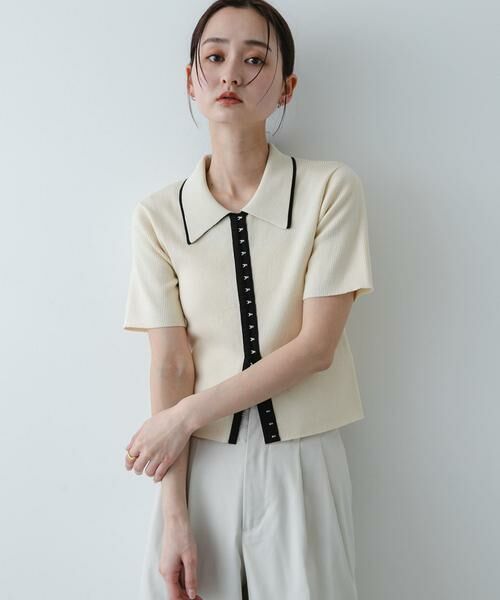 SENSE OF PLACE by URBAN RESEARCH / センスオブプレイス バイ アーバンリサーチ ニット・セーター | バイカラーエリツキホックニット | 詳細13