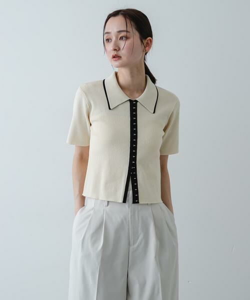 SENSE OF PLACE by URBAN RESEARCH / センスオブプレイス バイ アーバンリサーチ ニット・セーター | バイカラーエリツキホックニット | 詳細14