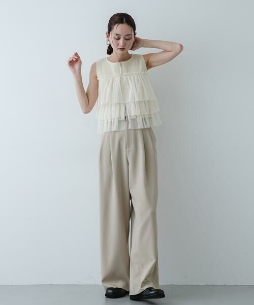 SENSE OF PLACE by URBAN RESEARCH / センスオブプレイス バイ アーバンリサーチ ニット・セーター | 『洗濯可』ダブルジップフリルニットトップ | 詳細15