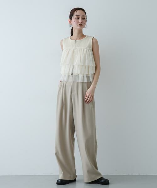 SENSE OF PLACE by URBAN RESEARCH / センスオブプレイス バイ アーバンリサーチ ニット・セーター | 『洗濯可』ダブルジップフリルニットトップ | 詳細16