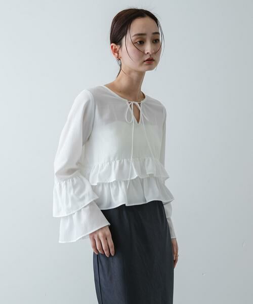 SENSE OF PLACE by URBAN RESEARCH / センスオブプレイス バイ アーバンリサーチ シャツ・ブラウス | ダブルフリルブラウス | 詳細4