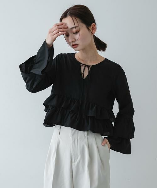 SENSE OF PLACE by URBAN RESEARCH / センスオブプレイス バイ アーバンリサーチ シャツ・ブラウス | ダブルフリルブラウス | 詳細9
