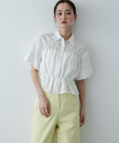 SENSE OF PLACE by URBAN RESEARCH / センスオブプレイス バイ アーバンリサーチ シャツ・ブラウス | クロップドペプラムシャーリングシャツ