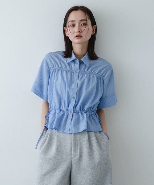 SENSE OF PLACE by URBAN RESEARCH / センスオブプレイス バイ アーバンリサーチ シャツ・ブラウス | クロップドペプラムシャーリングシャツ | 詳細2