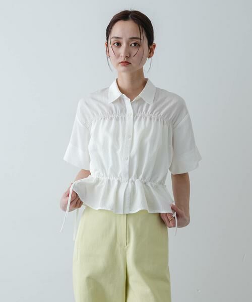 SENSE OF PLACE by URBAN RESEARCH / センスオブプレイス バイ アーバンリサーチ シャツ・ブラウス | クロップドペプラムシャーリングシャツ | 詳細9