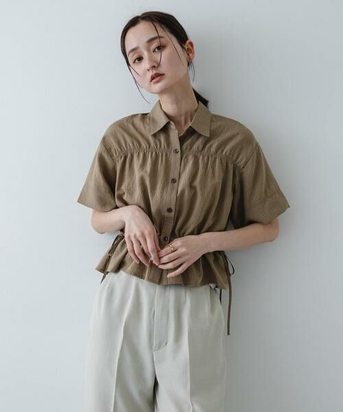 SENSE OF PLACE by URBAN RESEARCH / センスオブプレイス バイ アーバンリサーチ シャツ・ブラウス | クロップドペプラムシャーリングシャツ | 詳細18