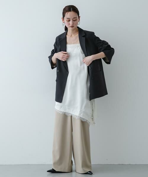 SENSE OF PLACE by URBAN RESEARCH / センスオブプレイス バイ アーバンリサーチ キャミソール・チューブトップ | サテンレースアシメキャミソール | 詳細12