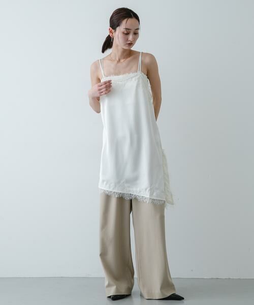 SENSE OF PLACE by URBAN RESEARCH / センスオブプレイス バイ アーバンリサーチ キャミソール・チューブトップ | サテンレースアシメキャミソール | 詳細13