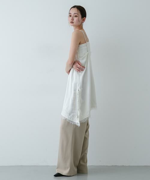 SENSE OF PLACE by URBAN RESEARCH / センスオブプレイス バイ アーバンリサーチ キャミソール・チューブトップ | サテンレースアシメキャミソール | 詳細14