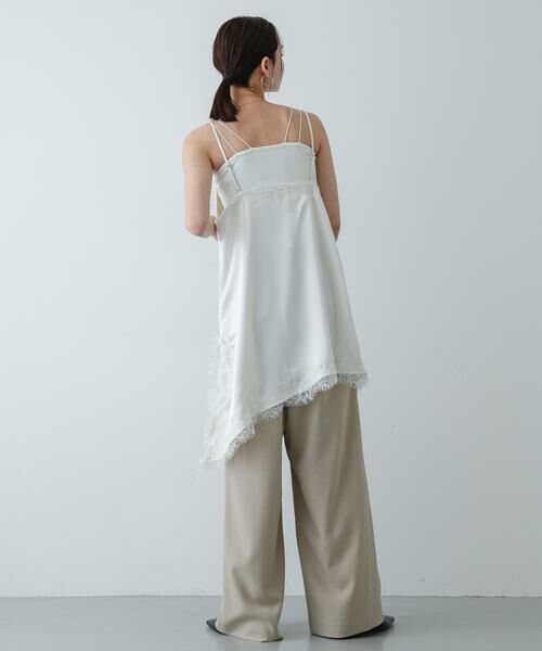 SENSE OF PLACE by URBAN RESEARCH / センスオブプレイス バイ アーバンリサーチ キャミソール・チューブトップ | サテンレースアシメキャミソール | 詳細15