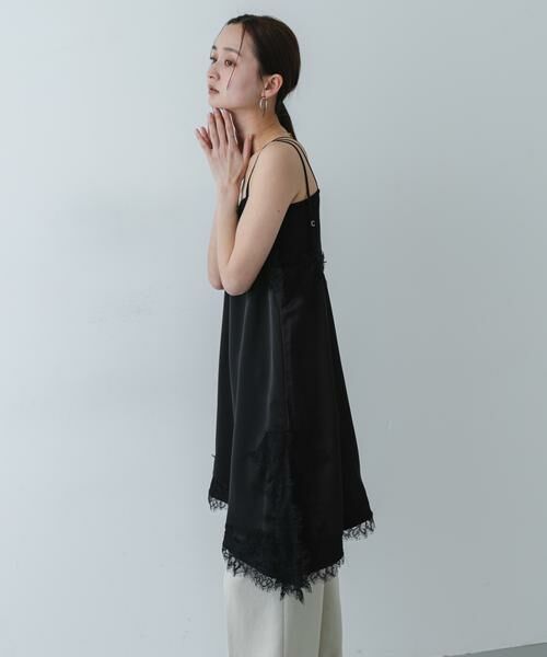SENSE OF PLACE by URBAN RESEARCH / センスオブプレイス バイ アーバンリサーチ キャミソール・チューブトップ | サテンレースアシメキャミソール | 詳細20