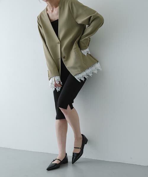 SENSE OF PLACE by URBAN RESEARCH / センスオブプレイス バイ アーバンリサーチ その他パンツ | ストレッチカプリパンツ（ブラック）