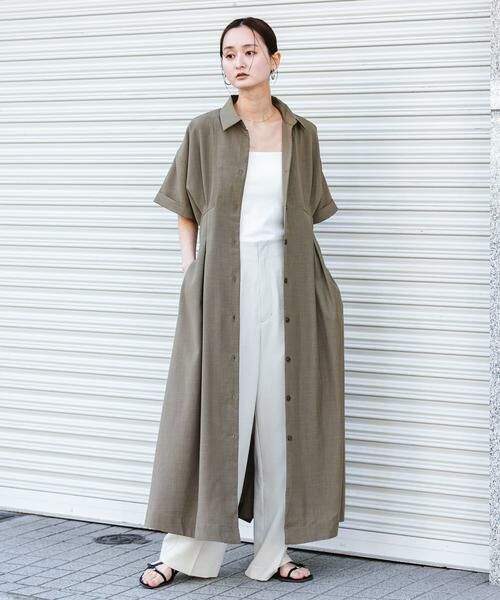 SENSE OF PLACE by URBAN RESEARCH / センスオブプレイス バイ アーバンリサーチ ワンピース | 『UR TECH DRYLUXE』リネンライクワンピース | 詳細3