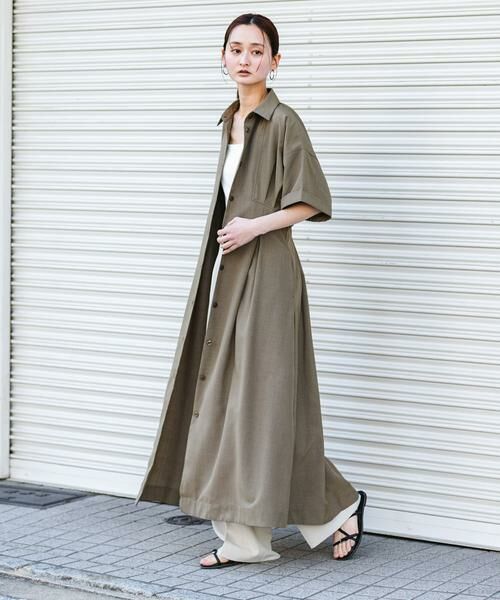 SENSE OF PLACE by URBAN RESEARCH / センスオブプレイス バイ アーバンリサーチ ワンピース | 『UR TECH DRYLUXE』リネンライクワンピース | 詳細4