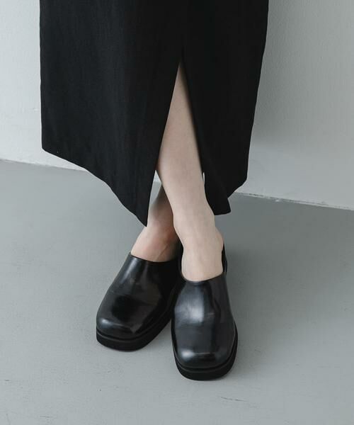 SENSE OF PLACE by URBAN RESEARCH / センスオブプレイス バイ アーバンリサーチ シューズ | スクエアボリュームサボ（ブラック）